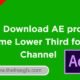 Channel Lower Third AE Project – Free Download - Greenscreenvideo freegraphics