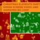 Christmas elements moving particles BG green screen video and animated BG loop - Green screen video freegraphics