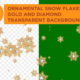 Ornamental snow flakes gold and diamond Transparent background - Green screen video freegraphics
