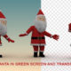 Santa Claus dancing animation loop green screen and transparent bg - Green screen video freegraphics