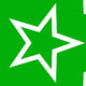 Beating stars green screen video, white star tunnel movement - Green screen video freegraphics