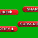 Like,share,subscribe,notification button 3d animation in green screen and alpha BG - Green screen video freegraphics