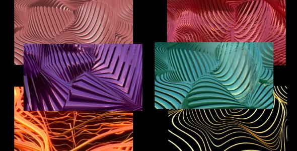 Loop Line Abstract Animation Glossy metalic abstract lines animation loop relaxing background co ...