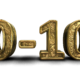 Ornametal decorative golden numbers 0 to 10 video with alpha - Green screen video freegraphics