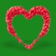 3D heart shape particle forming love symbol and happy valentines day green screen and alpha video - Green screen video freegraphics