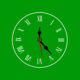 Analog clock animation green screen video 10 minutes - Green screen video freegraphics