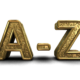 Ornamental decorative golden Letters A to Z video with alpha - Green screen video freegraphics