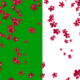 Red flowers falling down Alpha and green screen video - Green screen video freegraphics