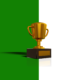 Trophy 360 rotation green screen and alpha video with 3D model - Green screen video freegraphics