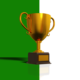 Trophy 360 rotation green screen and alpha video with 3D model set2 - Green screen video freegraphics