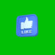 Facebook like button animation greenscreen and alpha video.mov - Green screen video freegraphics