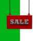 Hanging SALE signage 3d animation green screen and alpha video - Green screen video freegraphics