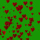 3d red ruby diamond hearts flying up particle green screen video - Green screen video freegraphics
