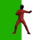 Squid game red guard suit martial art green screen video - Green screen video freegraphics