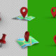 Map Location icon animation in green screen and transparent background - Green screen video freegraphics